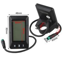 Elektrinio dviračio LCD ekranas 24V 36V 48V su vandeniui atspariu kabeliu ir aiškiais rodmenimis