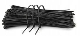Užveržimo juostos 2,5 mm/100 mm juodos spalvos pakuotė-100 vnt BRADAS
