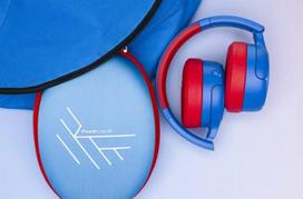 Bluetooth ausinės vaikams PowerLocus Tiger Kids ANC lipdukų rinkinys