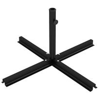 Skėčių stovas 4 kg skėčių kryžminis stovas Ø38-48 mm skersmens stulpui, Juoda