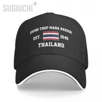 Beisbolo kepuraitė Tailandas Įk. 1949 Krung Thep Maha Nakhon Sostinė Unisex WoUnisex Unisex Hip Hop Sumuštinių kepuraitės Snapback Golfo kepurė Žvejybos One Size