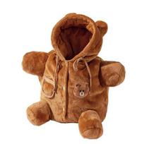 Katės nešyklė Pliušinė šuniuko nešyklė su reguliuojamu dirželiu per petį Mielas lokio ir bitės dizainas Kelionėms M Bear brown