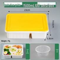 Shi Xun 5-Compartment Disposable Meal Prep Boxes with Soup Bowls