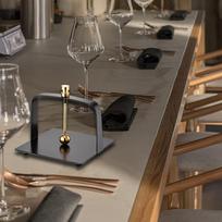 Elegantiškas servetėlių laikiklis namams ir valgomojo dekoravimui Black 13.5x12cm black