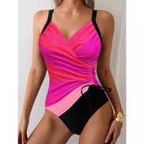 One-piece Bikini New European and American Swimsuit Sexy Tight Drawstring Hot Spring Bikini Women S