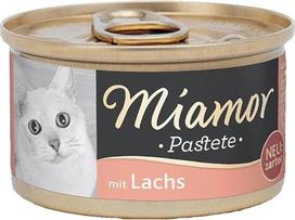 Miamor Pastete lašiša, pilnavertis šlapias pašaras suaugusioms katėms, konservas, 85g