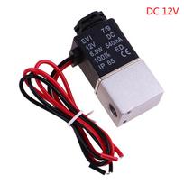 12V 24V 110V 220V 380V solenoidinis vožtuvas 1/8  2 krypčių tiesioginio veikimo pneumatiniai vožtuvai DC 12V