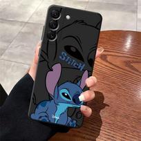 Animacinis Disney Stitch Juodas Minkštas Telefono Dangtelis dėklas Samsung Galaxy A50 A04 A40 A16 A10 A12 A05 A20 A13 A30 A15 A06 A70 A17 Galaxy A20s