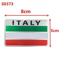 1 vnt. 3D aliuminio automobilio Italijos žemėlapio ir nacionalinės vėliavos lipdukas, grotelių emblema, motociklo lipdukas