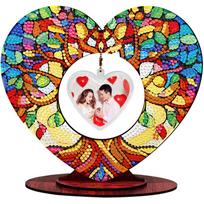 2D Flatt DIY Wooden Table Top Diamond Painting Ornament Kits Diamond Art Tabletop Decorations for Adults Table Decor