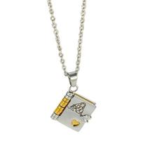 Creative Grandma To Granddaughter Keepsake Necklace Unique Book Pendant Titanium Steel Collarbone Chain