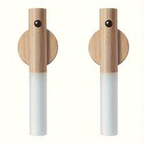 2 vnt. išmanusis įkraunamas magnetinis jutiklis USB LED naktinis šviestuvas - žmogaus kūno jutiklis, sieninis ir belaidis sieninis šviestuvas judesiui aptikti, miegamasis 2pcs