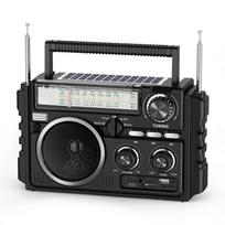 AM FM SW radijas, dviguba antena, nešiojamas priėmimas, saulės įkraunamas 1800 mAh akumuliatorius, „Bluetooth“ muzikos grotuvas lauko sąlygoms