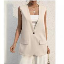 Stilinga moteriška liemenė-striukė Elegantiška S abrikosas