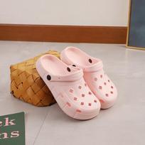 EVA Foam Women's Summer Beach Slippers: Versatile Two-Way Toe-Hole Design 40-41 (Small Fit) rožinė
