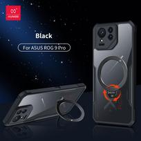 XUNDD Dėklas Asus ROG 9 ROG Phone 9 Pro, prabangus dėklas, smūgiams atsparus buferis, apsauginis telefono dangtelis su pasukamu magnetiniu laikikliu For Asus ROG Phone 9 Pro juoda