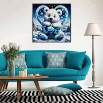 New Arrival 5D DIY Full Circle Diamond Painting  Little Bear  Embroidery Cross Stitch Home Decor Gift 20x20cm