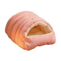 Cat Cave Bed Cozy Enclosed Cat Bed with Hooded Cover Washable Plush Cats Tent Fluffy M rožinė