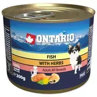 Ontario konservai šunims su žuvimis ir žolelėmis, 200 g, Adult Fish with Herbs