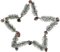 Kalėdinė durų dekoracija SNOWY STAR, 10 LED, 22x22 cm