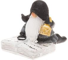 Kalėdinė statulėlė GNOME&BOOK BLACK, 11 cm