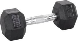 Šešiakampiai hanteliai inSPORTline Hexsteel 2 kg