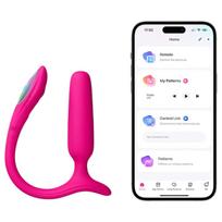 Lovense Lush Anal - programėle valdomas analinis vibratorius su LED - rožinis