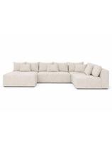 LIVING 2C1 SU ŠEZLONGU MAXI S (338X227cm) modulinis komplektuojamas minkštas kampas