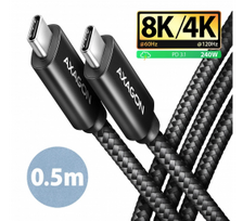 AXAGON | NewGEN+ USB-C to USB-C 4 Gen 3×2/240 W cable, 0.5 m | BUCM4X-CM05AB