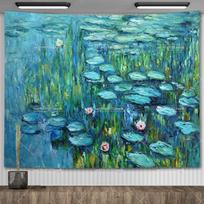 Claude Monet Vandens lelijų aliejinė tapyba Gobelenas Sienos pakabinamas Estetiškas kambario dekoras Meno kūrinys Peizažinis gobelenas Miegamojo dekoracija 95x73cm