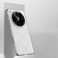 Prabangus odinis telefono dėklas OPPO Find X8 Pro, dengtas, apsauginis kietas galinis dangtelis, skirtas Find X8Pro For OPPO Find X8 Pro sidabras