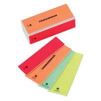 Nagų dildė 4in1 Tweezerman Buff, Smooth & Shine Block, neoninis, 1 vnt.