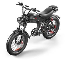 EMOKO C93 Suaugusiųjų vieno variklio elektrinis dviratis 1000W didelės galios variklis 48V20Ah baterija 20*4 colių plačios padangos – Puikiai tinka nuotykiams bekelėje ir miesto kelionėms juoda