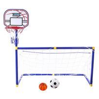 Futbolo vartų baseinas su krepšinio lanku vaikams 2 viename lauko sporto krepšinio stovas Futbolo vartai kaip parodyta spalva