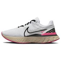 Nike React Infinity Run Flyknit 3 Balti Hyper Pink Vyriški sportbačiai Perlo baltumo Juodi DH5392-101 38.5