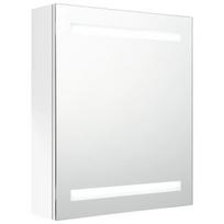 Veidrodinė vonios spintelė su LED apšvietimu, balta, 50x14x60cm CFE7672773