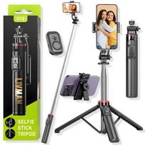 Asmenukių lazda ("Selfie sticks") LIVMAN C13 - daugiafunkcis asmenukių lazdas ir trikojis su nuotolinio valdymo pultu, 1,3m