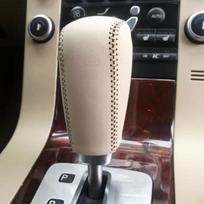 For Volvo S60 S80 S80L Leather gear shift cover old hand sewn gear lever cover 1 gray