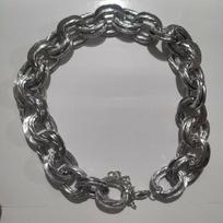 Unisex Bold Hip-Hop Double Thick Chain Short Necklace sidabras