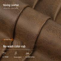 Washable Color-Rubbing PU Leather with Cotton Backing for Bags, Clothing, Belts, Jackets, Home Furnishings, and Packaging (0.7mm) 4