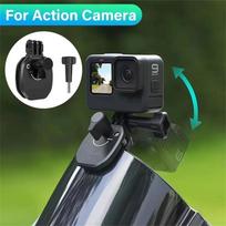 Aliuminio veiksmo kameros priekinio stiklo spaustukas laikiklis GoPro/Insta360/DJI - Motociklui, motoroleriui, elektriniam dviračiui