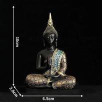 Didelė Budos statula Tailandas Buda Budos skulptūra Žalia derva Rankų darbo Budizmas Hinduizmas Fengšui Figūrėlė Meditacija Namų dekoras