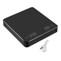 Įkraunamos kavos svarstyklės (Su laikmačiu), Tikslumas 0g (3kg/0,01g) Svarstyklės kavai, nešiojamos skaitmeninės virtuvės svarstyklės (Su laikmačiu) One Size