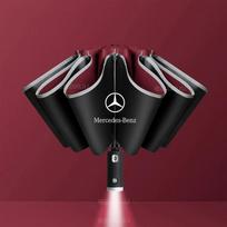 Automobilinis automatinis sulankstomas vėjo nepraleidžiantis skėtis nuo saulės Mercedes Benz A B C E S V klasės GLB GLC GLE Sprinter Pilot SLK SLC ML Vito raudona