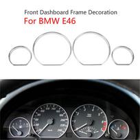 BMW chromuotas prietaisų skydelio žiedo apdailos rėmelis, prietaisų skydelio apdailos rėmas, automobilio priekinės dalies stiliaus apdaila, skirta BMW E46, Automobilio priedai China Mainland