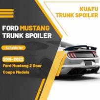 Bagažinės spoileris, suderinamas su 2015–2025 m. Ford Mustang GT500 GT350 V6 V8 Shelby GT EcoBoost 2 durų kupė modeliais, galinis sparnas, blizgus juodas United States
