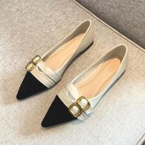 Ladies Summer Footwear Flat Office Black Shoes for Women 2024 Low Heel Elegant Pointed Toe Flats Beau Today High Quality 39 Shoe 35