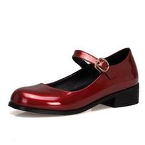 Pavasariniai Loafer tipo batai moterims Laisvalaikio Patentuoti Šokių Mary Janes Batai Moteriški Elegantiški Dirželiai Plokščiapadžiai Rudens Patogūs Didelio Dydžio 45 35 vyno raudonos spalvos