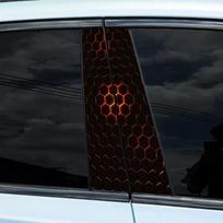 Patvarūs korio formos automobilio lipdukai „Pasidaryk pats“ Atsparūs įbrėžimams B statramsčio dangteliai Lipnūs vandeniui atsparūs automobilio stiliaus dekoracijos lipdukas