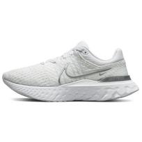 Nike React Infinity Run Flyknit 3, balti metaliniai sidabriniai moteriški sportbačiai grynai platininiai DD3024-101 35.5